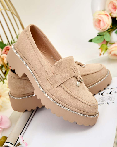 Royalfashion Damen Mokassins mit Zirkonen Ali