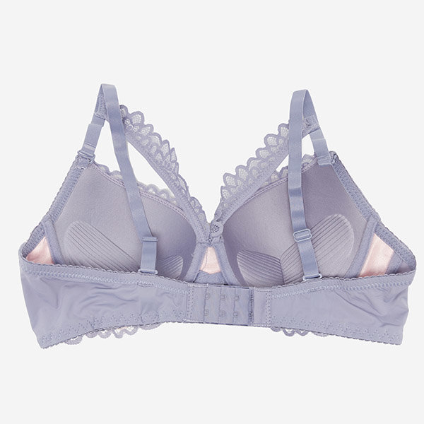 Push-up-BH mit Riemchen und Spitze für Damen in Violett - Unterwäsche