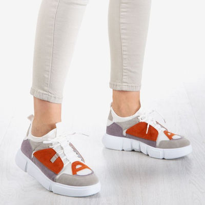 Weiße hässliche Schuhe mit bunten Jessi-Einsätzen - Schuhe 1