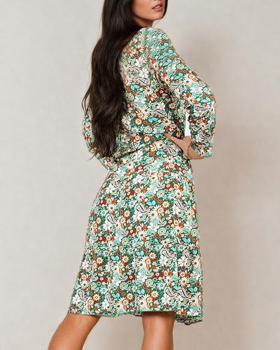 Royalfashion Damen Midikleid mit Muster