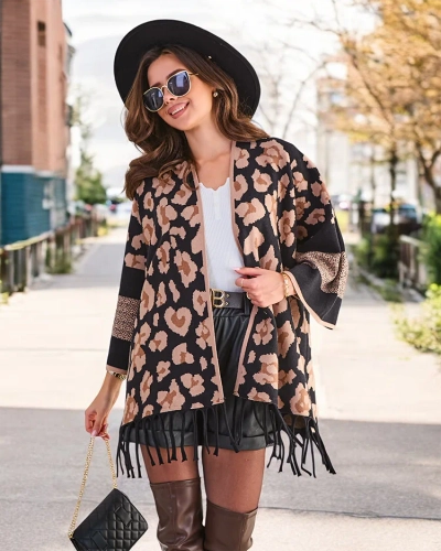 Royalfashion Damenponcho mit Druck