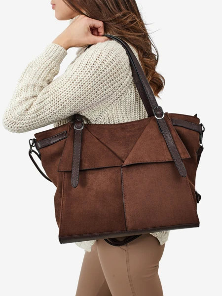 Damen Shopper Handtasche Daville aus Öko-Wildleder