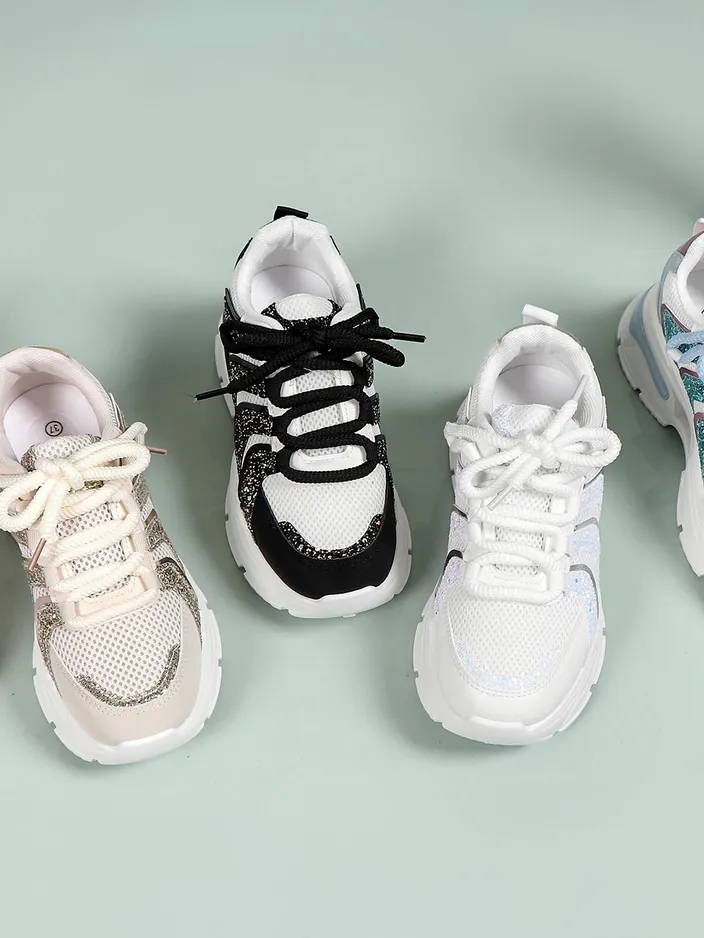 Royalfashion Damen Sportliche Plateau Sneakers Angello