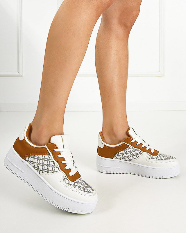 Weißer Damen-Sportschuh mit Glou-Print - Schuhe