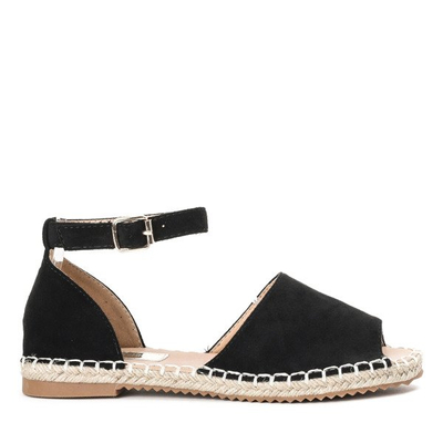 Schwarze Espadrilles mit Royal-Schnitt - Schuhe