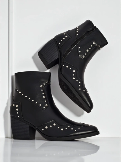 Cowboystiefel mit Absatz und Nieten Glaciere