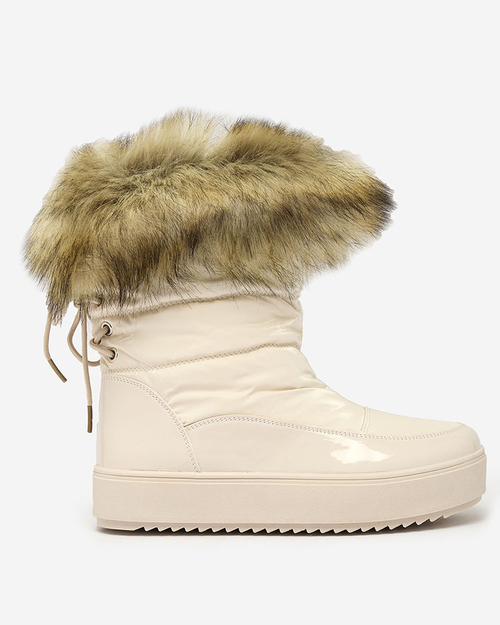 Royalfashion Світло-коричневі черевики-сліпони а-ля снігоступи для жінок Gomllo