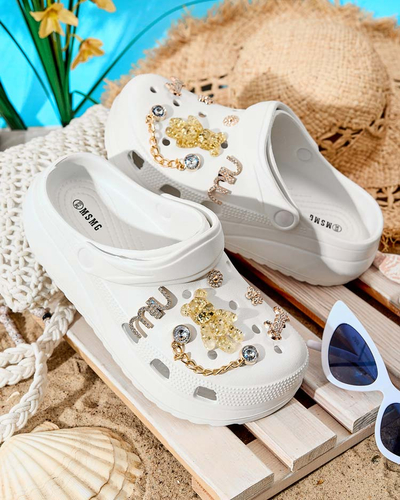 Royalfashion Damen-Gummi-Flip-Flops mit Fescas-Verzierungen