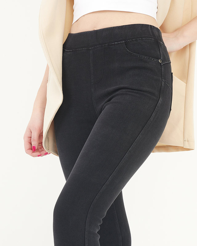 Klassische schwarze Damen-Treggings - Kleidung