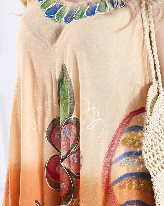 Orange Damen Rock a'la Kleid - Kleidung