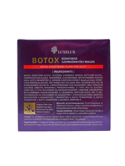 Luxelux Botox Anti-Falten Augenmaske Augenpads 60 Stück