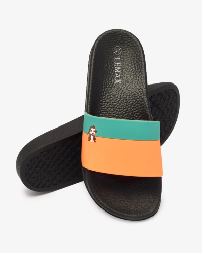 Royalfashion Grün-orange Damen-Gummi-Flip-Flops Lierigs