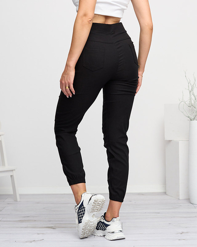 Schwarze Trainingsanzüge für Damen mit weißen Aufschriften - Kleidung