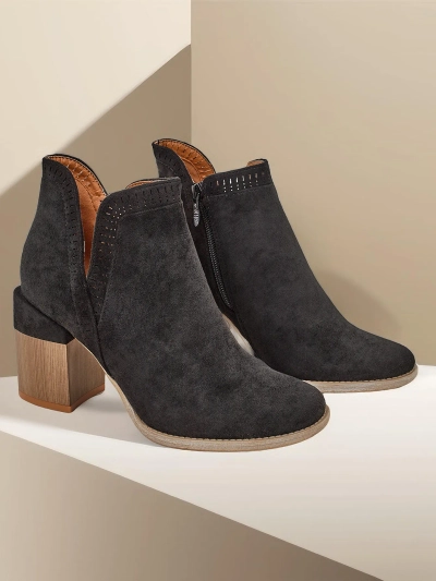 Royalfashion Damen Stiefeletten auf einem Pfosten Vettot