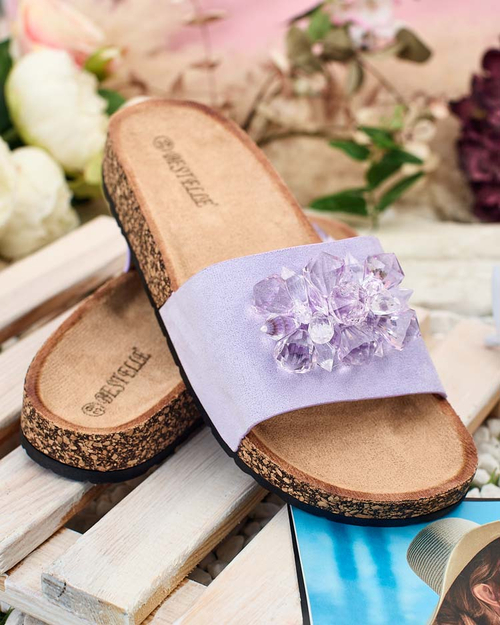 Royalfashion Жіночі шльопанці Villo зі стразами