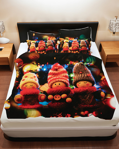 Royalfashion Weihnachtsbettwäsche 160x200 Set 3-teilig