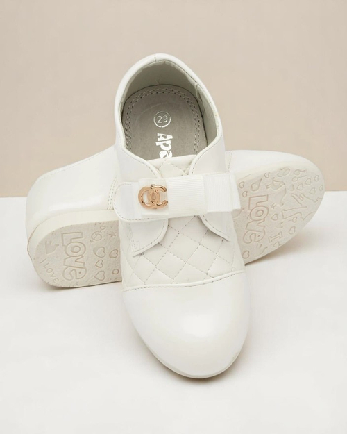 Півчеревики білі стьобані з екошкіри Mawert- Footwear