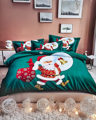 Royalfashion Weihnachtsbettwäsche 160x200 Set 3-TEILIG
