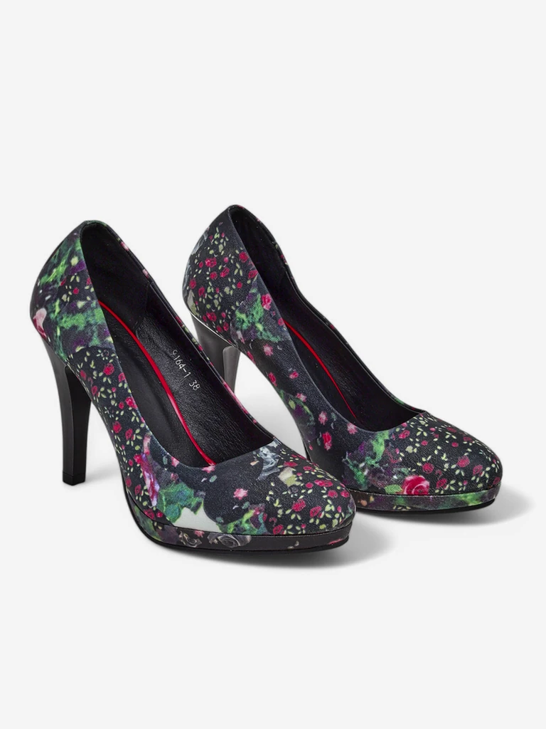 Royalfashion Damen Floral-High-Heels Floweere