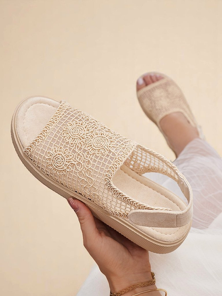 Royalfashion Damen-Sandalen mit Lochmuster und Levay-Obermaterial