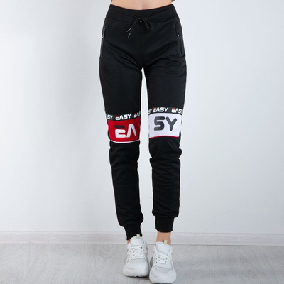 Schwarze Damen Jogginghose mit Aufschrift - Hose 1