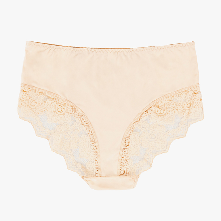 Beige Damen-Höschen mit Spitze PLUS SIZE - Unterwäsche