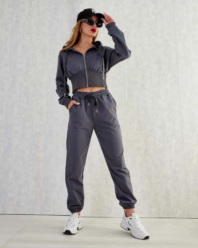 Royalfashion Damen-Sweatshirt-Set aus Baumwolle