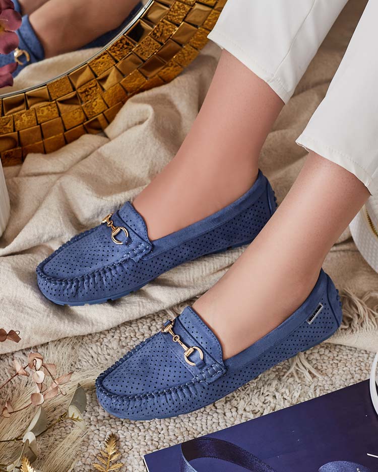 Royalfashion Damen durchbrochene Mokassins Mill