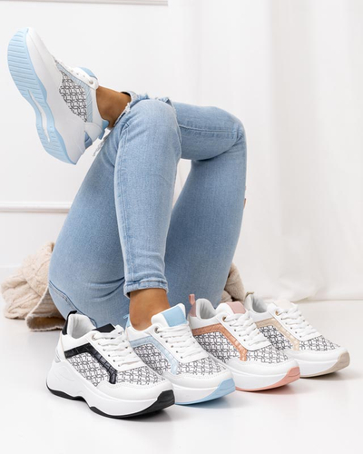 Sportschuhe für Damen in Beige und Weiß Turnschuhe Weniso - Schuhe