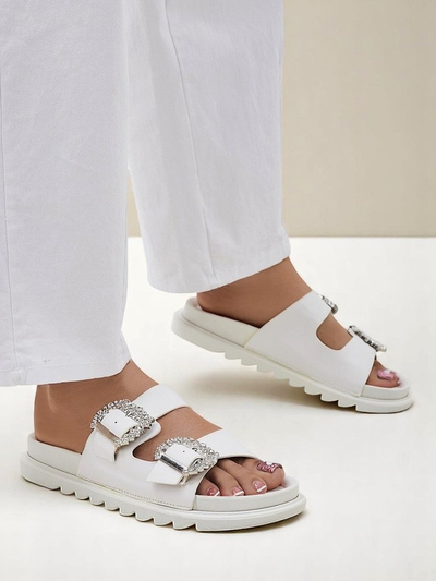 Royalfashion Damen-Slides mit Schnallen Mrs Aurora