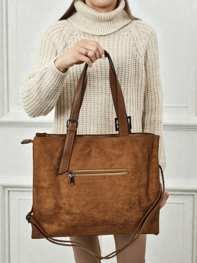 Damen Shopper Handtasche Daverna aus Öko-Wildleder