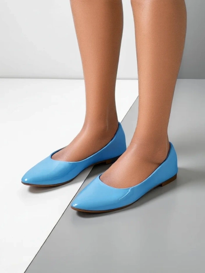 Royalfashion Damen Ballerinas aus patentiertem Kunstleder Aramiese