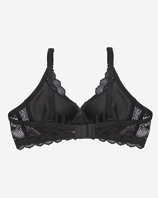 Schwarzer und rosafarbener Damen-Spitzen-BH - Dessous