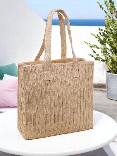 Royalfashion Große Strohtasche für Damen Natürlich Sunner