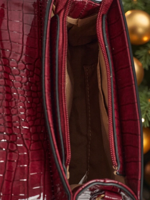 Лакована маленька жіноча сумочка з еко-шкіри Lunaya