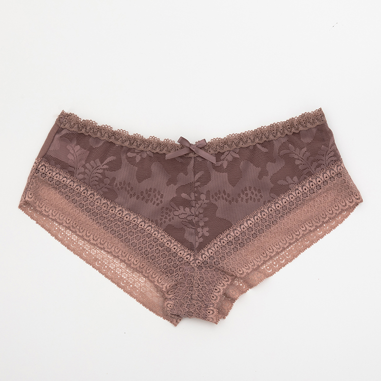 Schmutziger pinker Spitzenslip für Damen - Unterwäsche