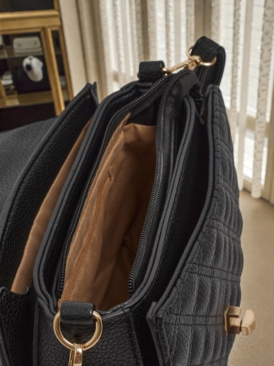 Жіноча Сумочка Luna Чорна Шкіряна Елегантна на Кожен День