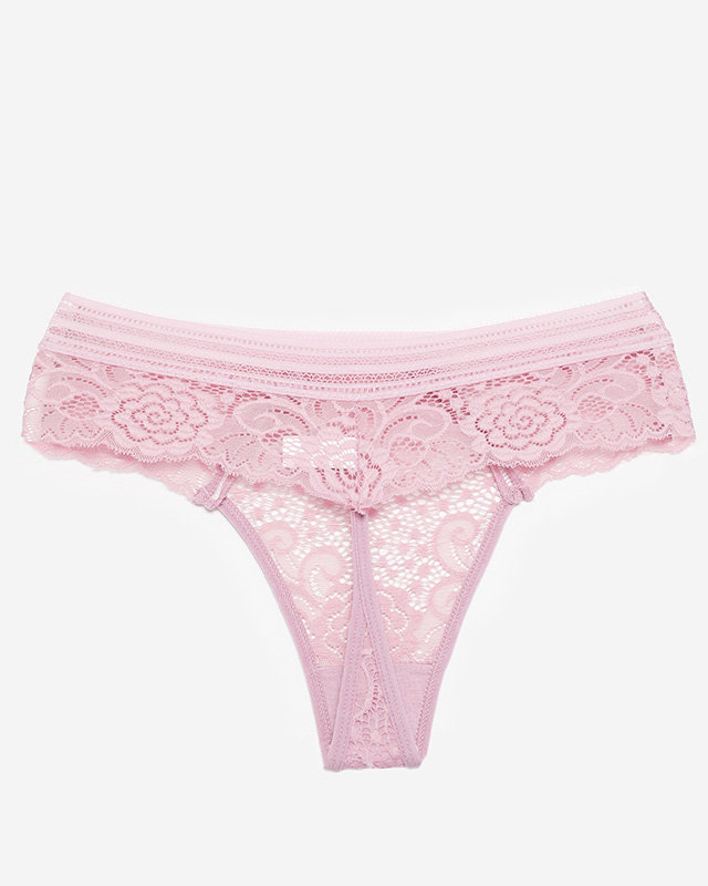 Pinker Tanga-Höschen für Damen aus Spitze - Unterwäsche