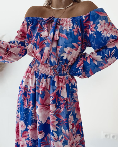 Royalfashion Damen Midikleid mit originellem Muster