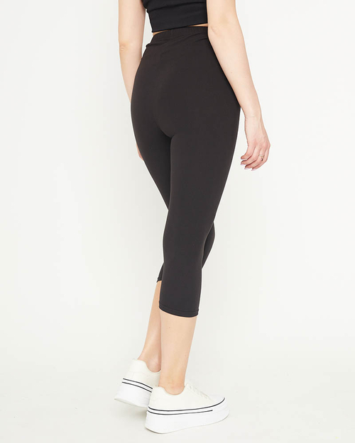 Чорні жіночі легінси довжиною в 3/4