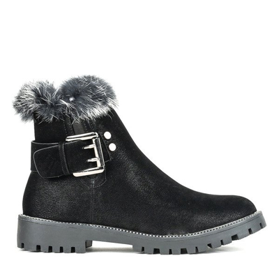 Чорні черевики з хутром Dalia - Взуття