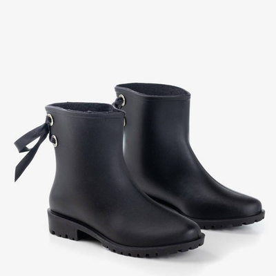 Чорні гумові дощовики від парасольки матові - Wellies