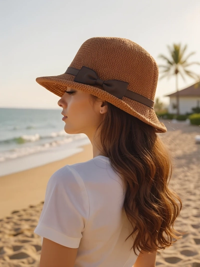 Royalfashion Damenhut mit Schleife verziert Summer Grace