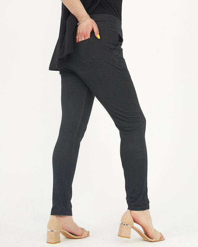 Schwarze Damen-Treggings in PLUS SIZE - Bekleidung