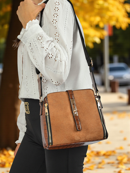 Hermia Damenhandtasche Dunkelbraun aus Öko-Leder, Casual