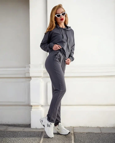 Royalfashion Damen-Sweatshirt-Set aus Baumwolle
