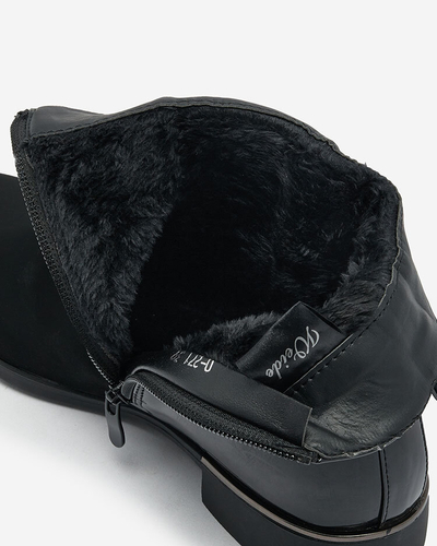 Royalfashion Schwarze matte Damenstiefel Reperra