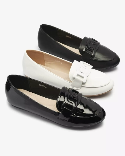 Damen Mokassins mit Ornament in schwarz Arbusso- Footwear