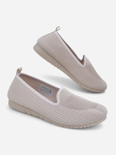 Moda Bella Beige Damen Schuhe mit flachem Absatz