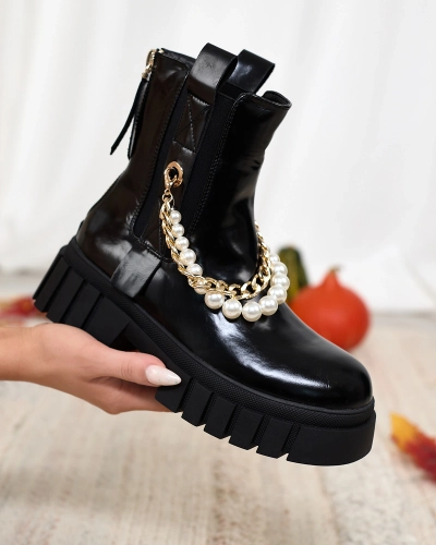 Royalfashion Schwarz Damenstiefel Zifosca